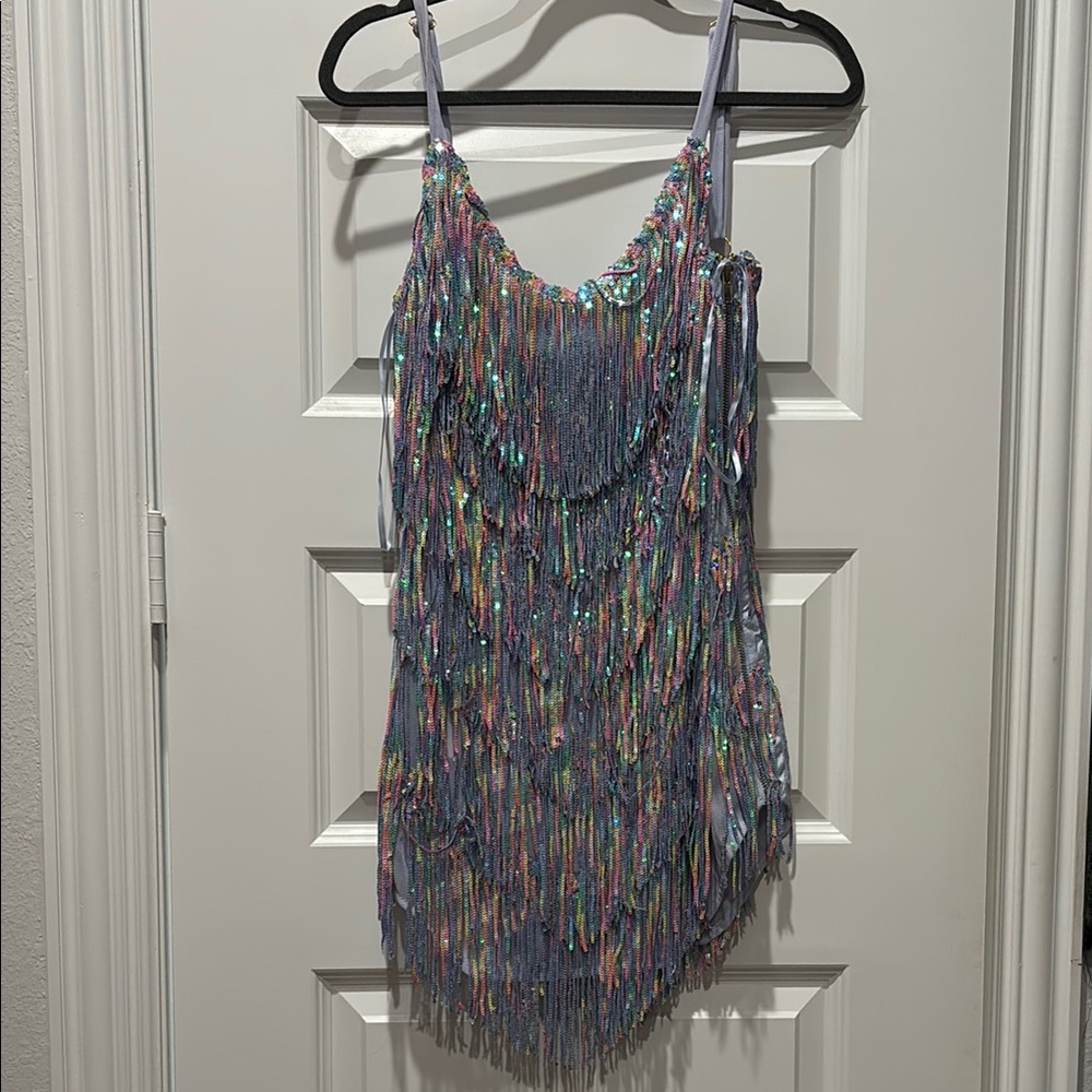 Iridescent Fringe Party Dress